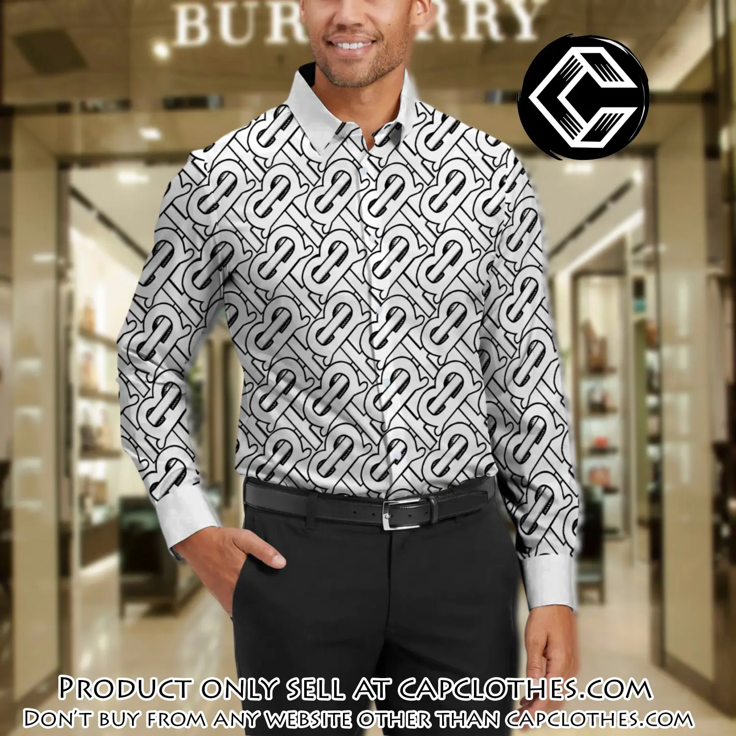 Burberry long sleeves button down shirt for elegant men lsb1015 cc0507015